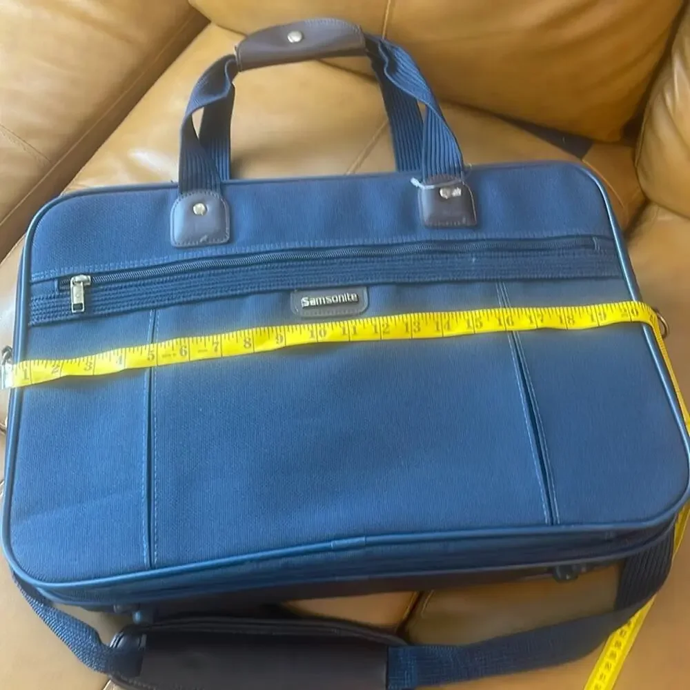 Samsonite Navy men travel weekender messenger Laptop Bag